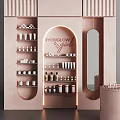 Modern Container Cosmetics Store Skincare Container Display Cabinet 3d model
