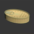 Golden Metal Food Can With Pull Tab Design And Reflective Surface