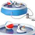 Bestway Fast Set Inflatable Pool With Rainbow Unicorn Float And Beach Ball