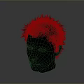 Medical Device Human Head Anatomical Model With Fluffy Black Hair For Medical Training