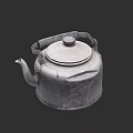 Vintage Metal Kettle As Practical Kitchen Appliance For Home Use 3d model