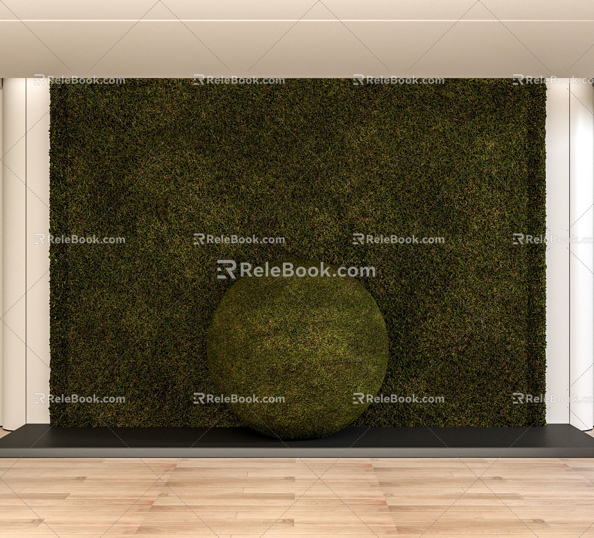 Modern Lawn Lawn Grass Outdoor Grass Flowers and Grasses 3d model