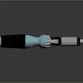 Pneumatic Handheld Grinder Tool With Turquoise Black Grip And Metal Body