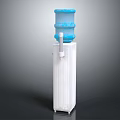 White Electric Vertical Water Dispenser With Blue Water Bottle For Home Office Use
