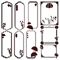 Carved Decorative Frames With Artistic Plant Patterns Leaf Designs Vines And Various Shapes 3d model