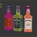 Three Jack Daniel's Whiskey Bottles Featuring Classic Honey And Special Edition Flavors