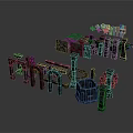Modern Architectural Models With Detailed Structural Components And Design Elements