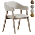 Modern Dining Chair With Wooden Frame Armrest Upholstered Seat And Color Options