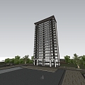 New Chinese Residential Building New Asian High-rise Residential Building 3d model