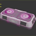 White Ventilation Device Featuring Dual Circular Fans Gray Panel And Base Structure