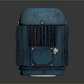 Blue Green Industrial Electric Motor With Cooling Fins Shaft And Terminal Box