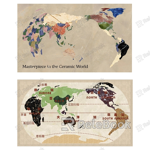 World Map Collage model