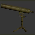 Vintage Brass Commercial Telescope With Sturdy Tripod Base Stand Design Structure