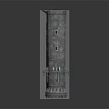 Silver Tower Structures Five Decorative Architectural Models With Windows And Base Details