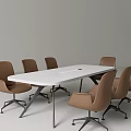 Modern Office Table and Chair Office Table and Chair Combination Conference Table 3d model