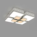 Modern Hollow Pattern Ceiling Light with Warm Lighting for Living Room Decor 3d model