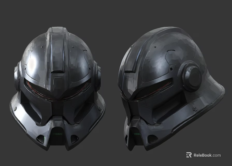 Futuristic Tactical Combat Helmets As Essential Protective Military Weapon Gear 3d model 