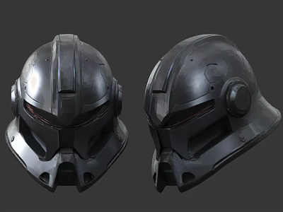 Futuristic Tactical Combat Helmets As Essential Protective Military Weapon Gear 3d model