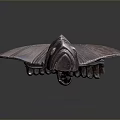 Insect Shaped Metal Craft With Carved Patterns And Dark Brown Glossy Finish