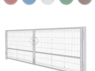 Wrought Iron Fence Railing Guardrail 3d model