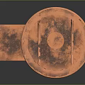 Copper Wall Light Featuring Metal Cage Frame And Clear Glass Shade Design