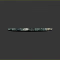 Triangular Teal Green Stone Decorative Piece With Circular Patterns And Natural Texture