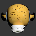 Minion Character From Animated Movie With Yellow Body Blue Overalls And Single Large Eye
