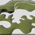 Park Landscape Design With Lush Green Grass Winding Path And Scenic Terrain