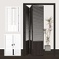 Modern shutter folding door 3d model