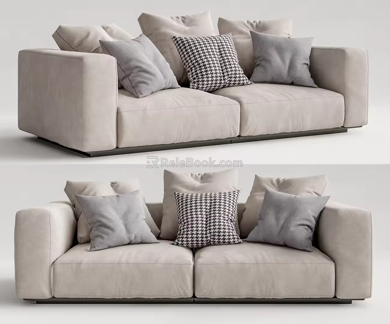 Modern double sofa 3d model