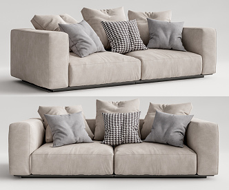 Modern double sofa 3d model