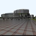 Modern Hospital Building With Circular Green Roof Surrounded by Trees and Parking Area