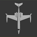 White Jet Airplane Model Featuring Modern Design Smooth Wings And Sleek Fuselage