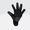Black Protective Gloves With Textured Palm Separated Fingers Yellow Accent And Adjustable Wrist Strap