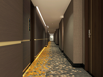 New Chinese Corridor Hotel Corridor 3d model