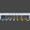Comprehensive Bonded Zone Entry Gate With Multiple Lanes And Steel Barriers Structure