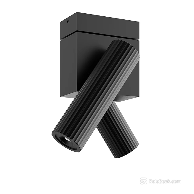 Modern Black Striped Cylindrical Wall Lamp For Home Interior Decor 3d model 