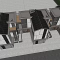 Modern Multi Story Townhouse With Glass Windows Stone Exterior And Balcony
