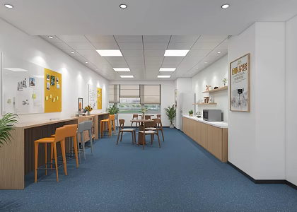Company Tea Room Rest Area Tea Break Room 3d model