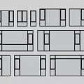 modern floor-to-ceiling windows 3d model
