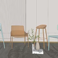 Stylish Lounge Chairs with Transparent Acrylic and Metal Frames in Modern Interior with Green Decor