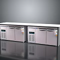 Stainless Steel Commercial Refrigerators Freezers With Double Doors And Control Panel For Kitchen