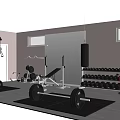 Gym Sports Equipment Including Dumbbells Barbell Exercise Bench And Pull Up Bar