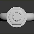 Stainless Steel Bolt With Nut Shiny Metallic Finish On Smooth Black Surface