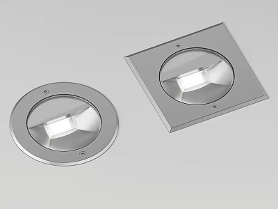 Outdoor Round and Square Stainless Steel Recessed Garden Waterproof Lights 3d model