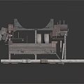 Industrial Mechanical Equipment With Long Metal Structure Support Frames And Components