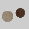 Light And Dark Wood Grain Sphere Component On Wooden Texture Background 3d model