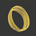 Elegant Golden Ring Shaped Metal Household Item For Home Decor And Daily Use