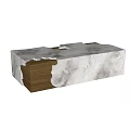 Elegant Modern Coffee Table With Marble Top And Wooden Accents Unique Design