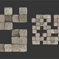 Gray Stone Puzzle Blocks With Textured Surface Stacked And Connected Design